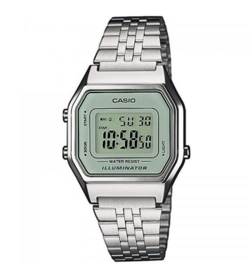Casio LA680WEA-7EF Ladies Digital Watch White Face - Silver