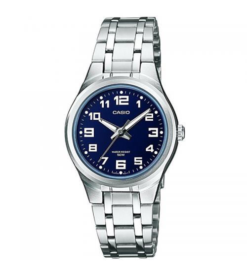 Casio LTP-1310PD-2BVEF Women's Quartz Watch with Blue Dial Analogue Display - Silver