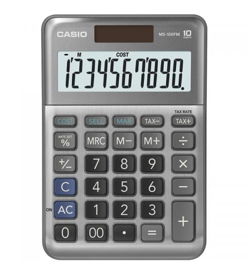 Casio MS100FM-WA 10 Digit Desk Calculator with Tax Calculations