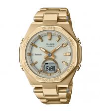 Casio MSG-B100DG-9AER Baby-G Solar Powered Bluetooth Watch with Gold Stainless Steel Bracelet