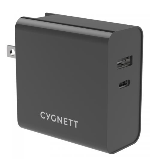 Cygnett CY3089POPLU PowerPlus 60W USB-C PD + 12W USB-A Charger + Travel adaptors