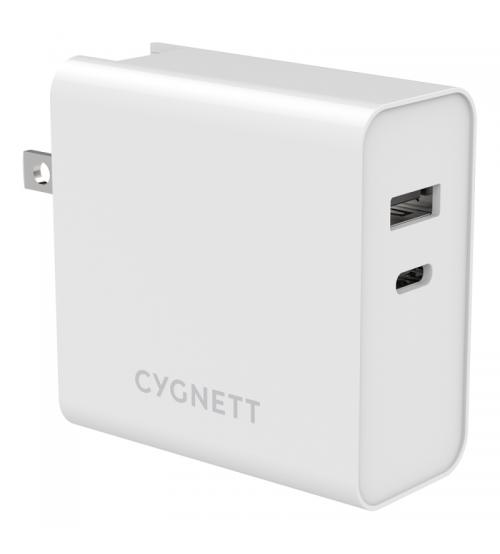 Cygnett CY3090POPLU PowerPlus 60W USB-C PD + 12W USB-A Charger + Travel adaptors