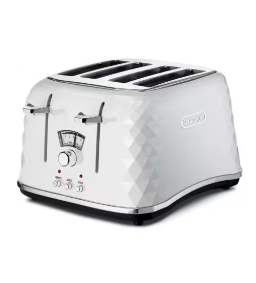 Delonghi CTJ4003W Brillante 4 Slice Toaster - White