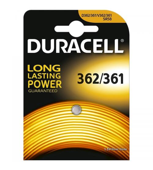 Duracell 362/361 Silver Oxide 1.5V Watch Battery Carded 1