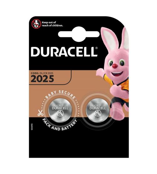 Duracell CR2025-C2 Lithium 3V Coin Cell 1 Card Of 2 Cell