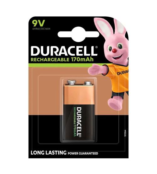 Duracell S3094 9V 170mAh Rechargeable Batteries - Pack of 1