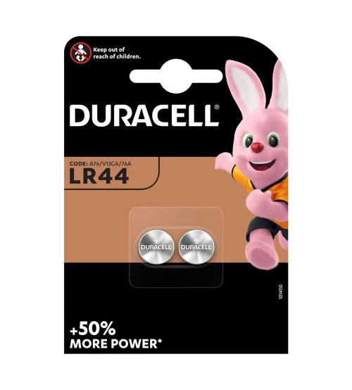 Duracell S3284 1.5V LR44 Alkaline Coin Cell - Pack of 2