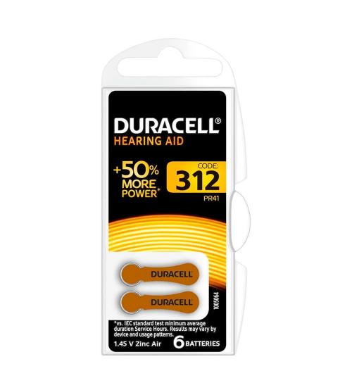 Duracell S447 312 Hearing Aid Batteries