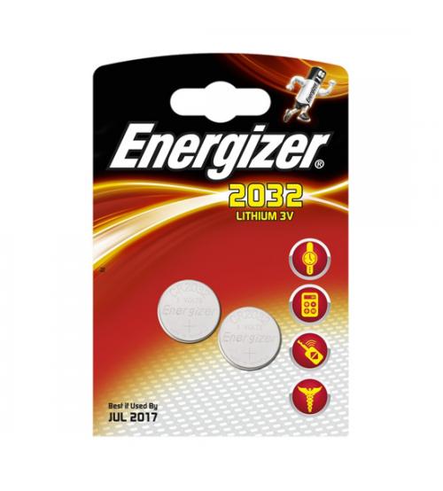 Energizer CR2032-C2 Lithium 3V Coin Cell 1 Card Of 2 Cell