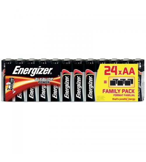 Energizer E300172900 Alkaline Power Family Pack AA Batteries Carded 24
