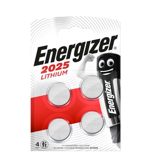 Energizer S10059 3V CR2025 Lithium Coin Cell - Pack of 4