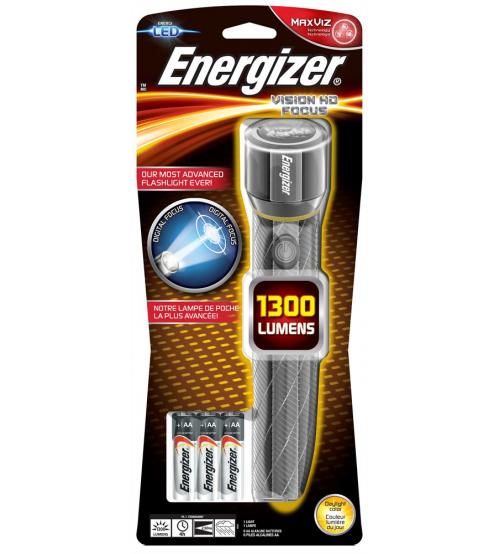 Energizer S12118 Metal Vision HD LED Torch with 6x AA Batteries