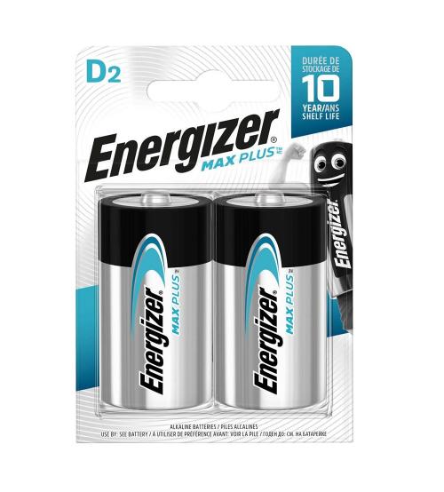 Energizer S13462 D Size MaxPlus Alkaline Batteries - Pack of 2