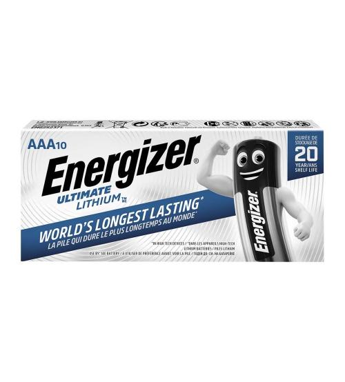 Energizer S15444 AAA Ultimate Lithium Batteries - Pack of 10