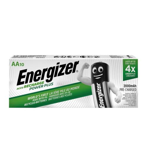 Energizer S16504 AA 2000mAh Recharge Power Plus Batteries - Pack of 10