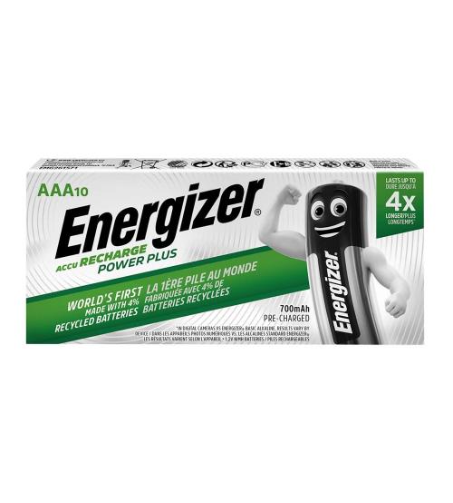 Energizer S16505 AAA 700mAh Recharge Power Plus Batteries - Pack of 10