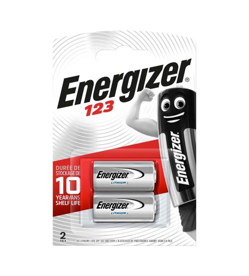 Energizer S5298 3V CR123 Lithium Batteries - Pack of 2