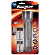 Energizer S8934 Metal 2D LED Torch with 2x D Batteries