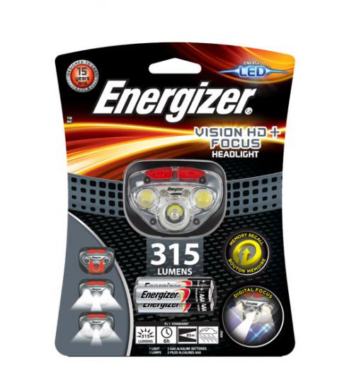 Energizer S9180 Vision HD Focus Head Light LED Torch with 3x AAA Batteries