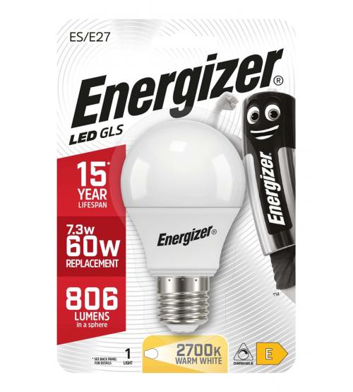 Energizer S10272 9.2W 806LM E27 2700K GLS Dimmable LED Bulb - Warm White