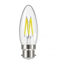 Energizer S12855 5W 470LM B22 Candle Filament LED Bulb - Warm White