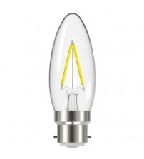 Energizer S12866 2.4W 250LM B22 Candle Filament LED Bulb - Warm White