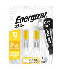 Energizer S13013 G9 210LM 3000K Filament LED Light Pack of 2