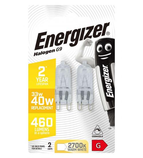 Energizer S5410 ECO 33W G9 Capsule Dimmable Halogen Light Pack of 2
