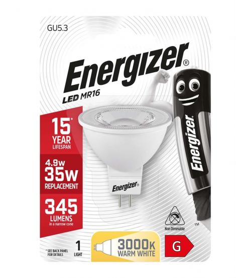 Energizer S8692 GU5.3 5.6W 350LM 36° LED Bulb - Warm White