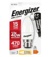 Energizer S8699 6W 470LM B22 Opal LED Candle Bulb - Warm White