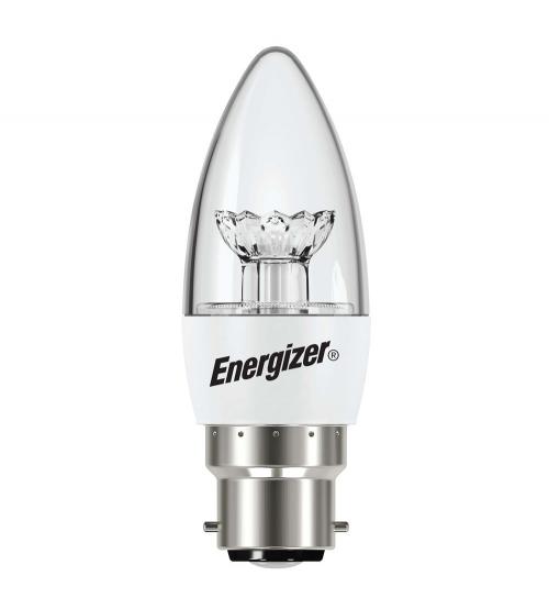 Energizer S8846 3.8W 250LM B22 Clear LED Candle Bulb - Warm White