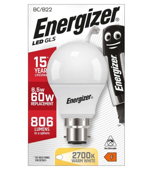 Energizer S8862 9W 806LM B22 GLS LED Bulb - Warm White