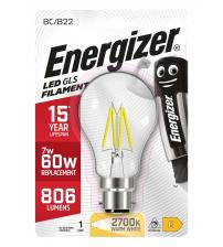 Energizer S9025 6.2W 806LM B22 GLS Filament LED Bulb - Warm White