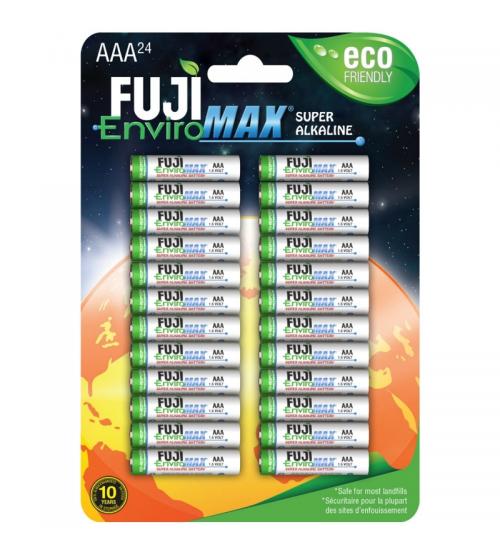 Fuji J10-4400CL24 EnviroMax Super Digital AAA Standard Alkaline Batteries Carded 24