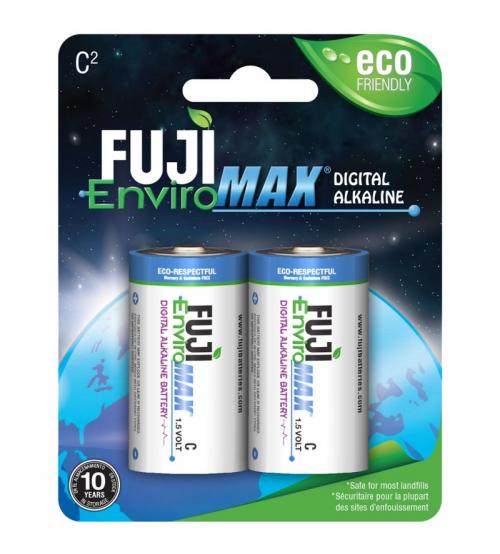 Fuji J10-8200BP2 EnviroMax C Size Super Digital Alkaline Batteries Carded 2