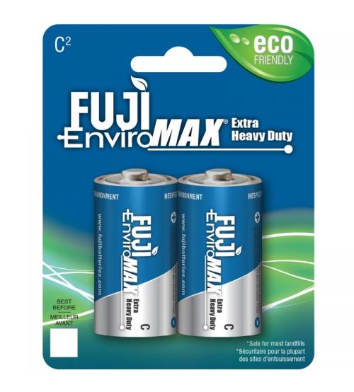Fuji Z3-3200BP2 EnviroMax C Size Standard Zinc Batteries Carded 2