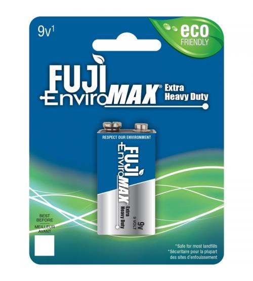 Fuji Z3-3600BP1 EnviroMax 9V Standard Zinc Batteries Carded 1