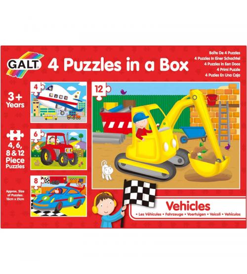 Galt 1004009 4 in 1 Puzzle Box Vehicles