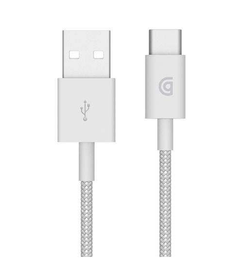 Griffin GP-005-SLV Charge/Sync Braided Cable USB-A to USB-C 1M - Silver
