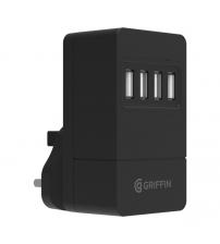 Griffin GP-009-BLK 4-Port USB Mains Charger 4.8A - Black