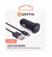 Griffin GP-014-BLK 2.4A Car Charger with Micro-USB Cable - Black