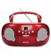 Groov-e GVPS733CD10RD Original Boombox Portable CD Player & Radio Red with Chidrens Stories CD