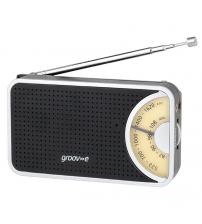 Groov-e GVAR01BK AM-FM Pocket Radio with Earphones - Black