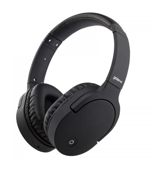 Groov-e GVBT1100BK Zen Wireless Bluetooth Headphones with Active Noise Cancelling - Black
