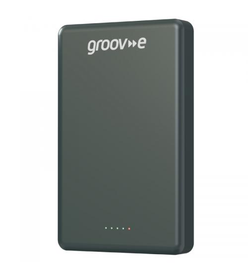 Groov-e GVCH10000MSR Power Bank 10000mAh Portable Magnetic Wireless Charger - Silver