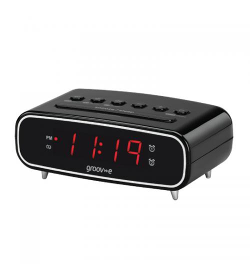 Groov-e GVCR05BK Rise FM Alarm Clock Radio - Black