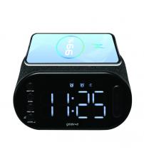 Groov-e GVCR06BK Atlas II Alarm Clock Radio with Bluetooth Speaker & Wireless Charging Pad