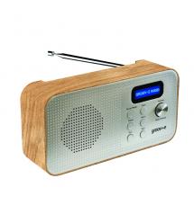 Groov-e GVDR11WD Lisbon Portable DAB+ Digital & FM Radio with Bluetooth - Wood Finish