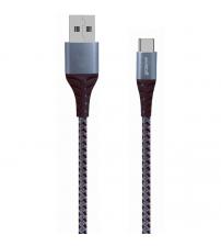 Groov-e GVMA005SG USB-C to USB-A Charging Cable 1M Braided - Space Grey