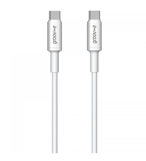 Groov-e GVMA021WE USB-C to USB-C Charging Cable 1M - White